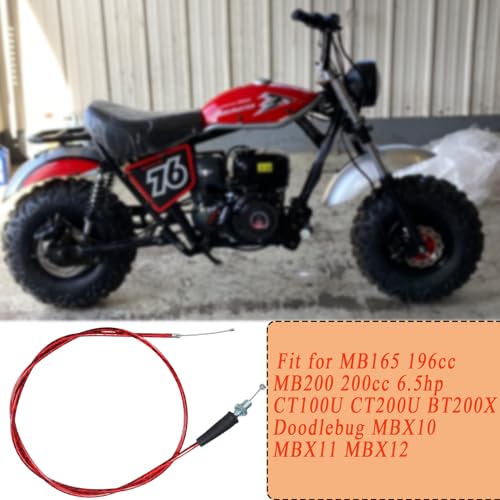 Image of 50 Inch Throttle Cable for 79cc 80cc 97cc 196cc 200cc 212cc 6.5hp Coleman CT200U CT200U-EX BT200X Baja Warrior Doodlebug DB30 MB165 MB200 MOTOVOX MBX10 MBX11 MBX12 RT200 Mini Bike