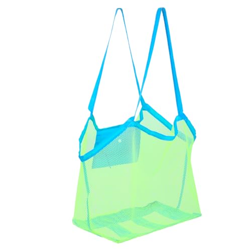 Large Mesh Beach Sand Bag, Extra Large Beach Storage Bags, Foldable Lightweight Mesh Net Pool Storage Bag, Waterproof Sandproof Tote (15 × 9 × 14 in)