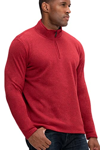 DEVOPS Men's Long Sleeve Fleece Jacket Quarter-zip
