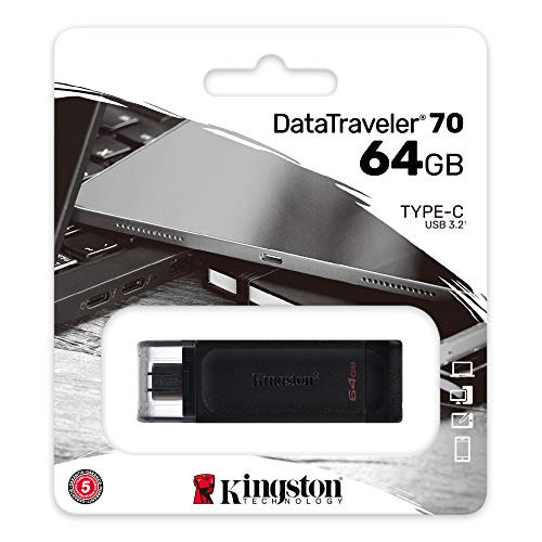 Kingston DataTraveler 70 - DT70/64GB Clés USB-C Noir