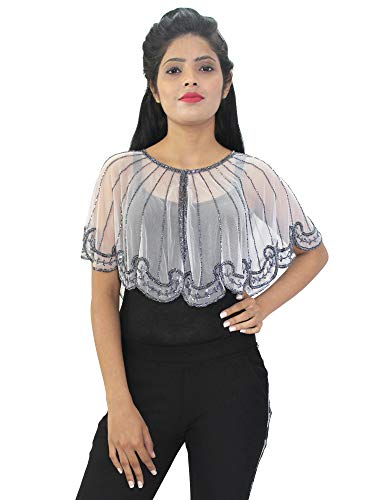 Image of Matelco Women's net Embellished Poncho