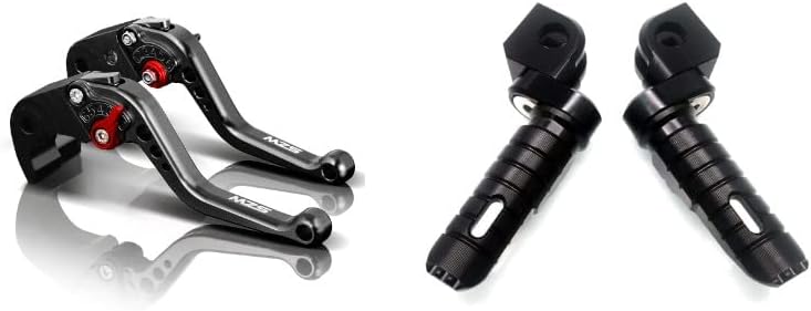 MZS Estribos de motocicleta y palancas de embrague de freno de motocicleta compatibles con Z650 Z900 EX650
