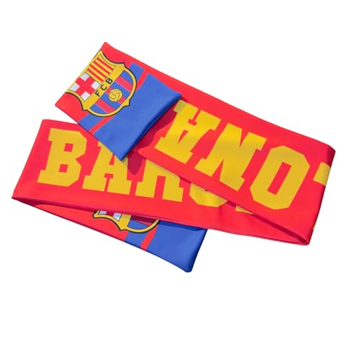 شال برشلونة الرسمي، أحمر وأزرق مع شعار FCB، إكسسوار مشجعين ك...