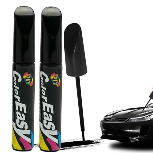 WaterMaster 2pcs Black Car Touch Up Paint Pen and Scratch Remover Pen Quick & Easy Scratch Repair Fast-Drying Durable Formula for Minor Automotive Scratches Long-Lasting Precision Application