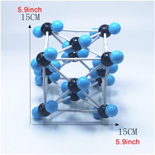 Modelo de estructura molecular didáctico con base de madera resistente 6