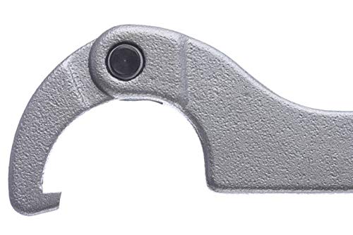 KING TONY 3641-50 Chrome Vanadium Alloy Steel Adjustable Hook Spanner Wrench, 35-50 mm Capacity, 212 mm Length, Pack of 12 - Image 3