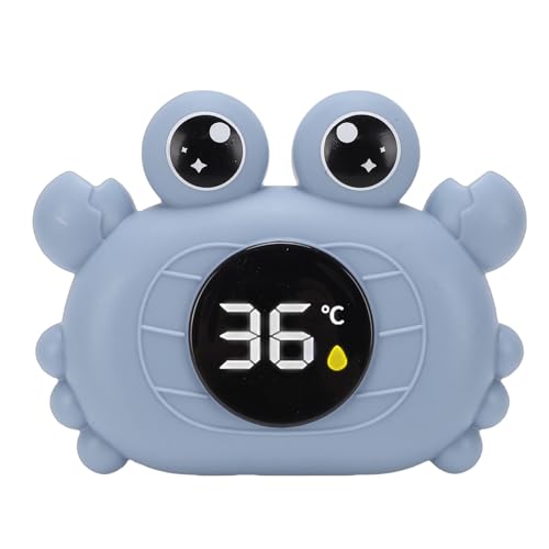 Fdit Lindo Termómetro de Baño para bebé, Termómetro Flotante Impermeable IP67 con Alertas de Color, Medidor de Temperatura Digital para Bañera, Piscina, Encendido Automático y Apagado (BLUE)