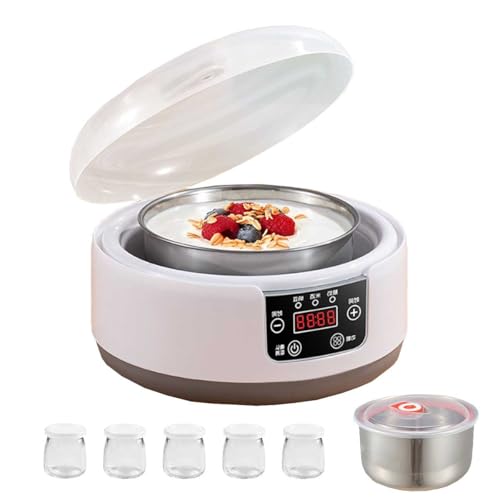 Yogurt Maker Probiotico 36 Ore con Temperatura Regolabile,Con controllo della temperatura costante e timer,Macchina digitale per yogurt con pentola interna in acciaio inossidabile