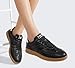LUCKY STEP Women's Retro Fashion Sneakers Classic Casual Walking Shoes Non Slip Comfort Skate Shoes(6.5 M US Black)