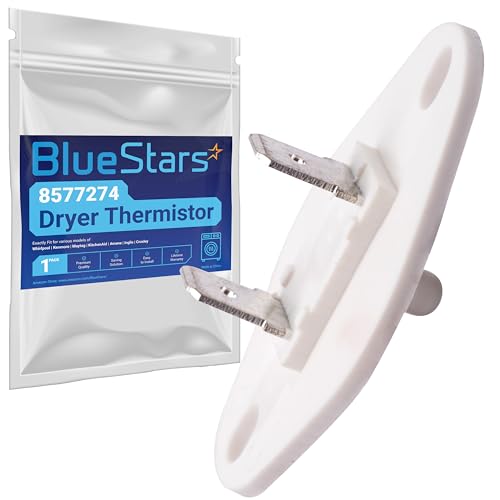 BlueStars 8577274 Dryer Thermistor Part - Fit for Whirlpool Kenmore KitchenAid Dryers - Replaces 3976615 AP3919451 WP8577274 PS993287 3390292 - Easy to Install