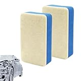 Autoscheiben Ölfilm Entferner, 2er-Pack Ölfilm Reinigungsbürste, Wiederverwendbarer Professioneller Autowindschutzscheibenreiniger, Glasreinigungsbürste Aus Wollfilz Für Autos Und Haushalte