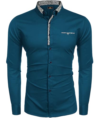 Image of Mens Shirt | Black Cotton Blend Casual | Regular Fit | Full Sleeve | Printed Spread Collar | Solid Plain Style | Summer Office Wear | Stylish Shirt for Men