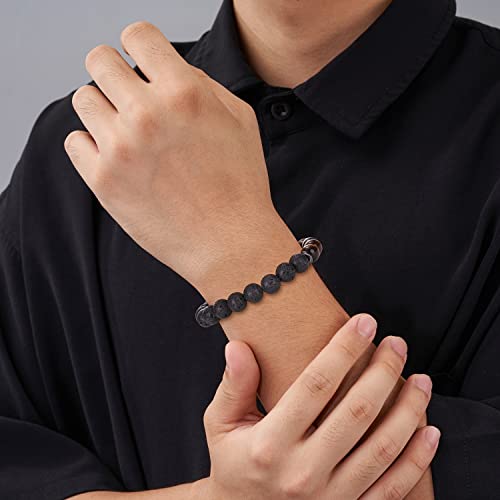Jogdiam Dad Gifts From Daughter, Gifts For Dad Who Wants Nothing Gifts From Daughter Son Natural Lava Stone Dad Bracelet For Men Christmas Gifts For Dad #TOP3