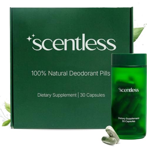 Scentless Internal Deodorant Mint Parsley & Chlorophyll Capsules for Body Odor Aluminum-Free Body Deodorizing Supplement Odor Control Natural Deodorant Body Deodorizing Capsules 30 Count