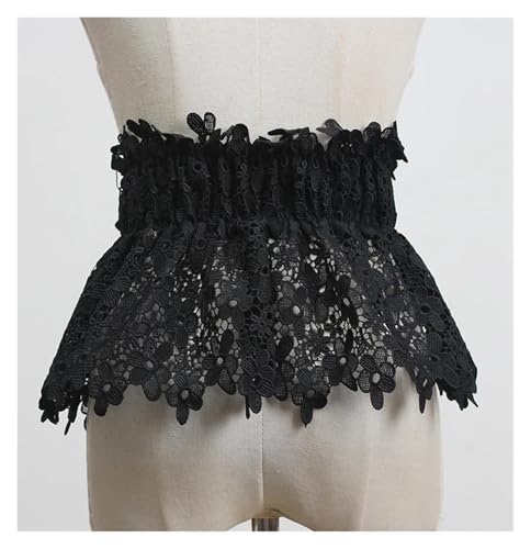 Women's Elastic Lace Cummerbunds Belt Buckle Wide Waistband Women for decoration2