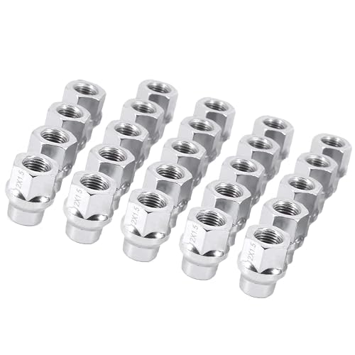 MACHSWON Tuercas extendidas de 12 x 1.5 – 24 tuercas de rueda de acero al carbono de extremo abierto M12 x 1.5 para To-yo-ta Tacoma, Tundra, Sequoia con espaciadores de rueda centrales