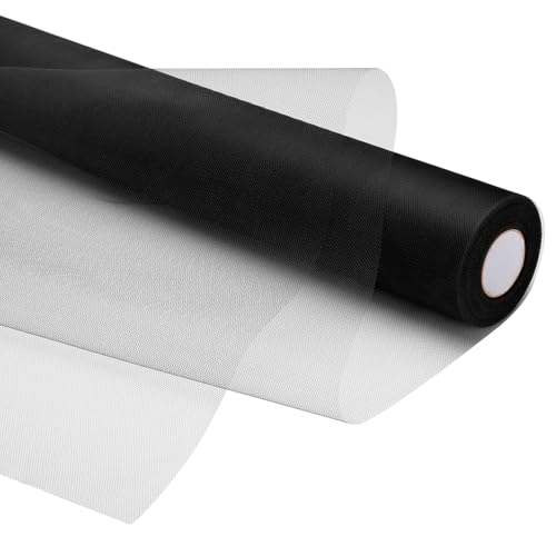 Tulle noir 24" x 50 yards pour DIY loisirs creatifs et emballage cadeau fete