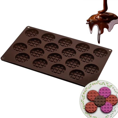 Molde para barra de caramelo,Molde de silicona para chocolate | Moldes para hacer gofres antiadherentes de 18 rejillas | para hornear hemisferio, herramientas para hornear galletas, molde de gel