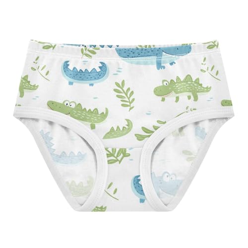 Wusikd Cute Crocodile Girls' Underwear Cotton Girls Briefs Soft Toddler Underwear 2T