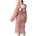 XSZD Damen Bademantel mit Kapuze; Flauschig, Weich, Warm; Plüsch Bademantel für Damen, Hausanzug, Loungewear, Bademantel, Knielang, süße Tierohren, für Sauna, Spa