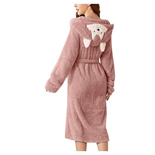 Sunnyuk Albornoz Mujer Ducha Toalla Rizo Xxl Engrosado Forro Bata De Casa Albornoz De Baño Bata De Baño Cinturón Larga Ropa Albornoz Para Mujer Talla Grande Cómoda Invierno Para Chica Y Señoras