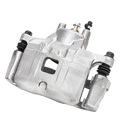 Image of Detroit Axle - Front 2pc Brake Calipers for 07-12 Dodge Caliber, 2 Brake Calipers w /Bracket 2007 2008 2009 2010 2011 2012 Replacement