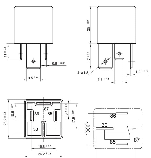 Relé V7-1A-12V-70A para solucionar fallos de encendido y sobrecargas 2