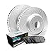 R1 Concepts Rear Brakes and Rotors Kit |Rear Brake Pads| Brake Rotors and Pads| Euro Performance Sport Brake Pads and Rotors|fits 1997-2005 Audi A6; Volkswagen Passat