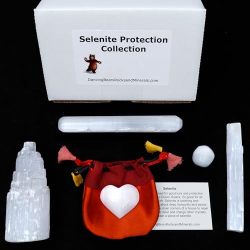 DANCING BEAR Selenite Protection Collection (7-Piece Set)