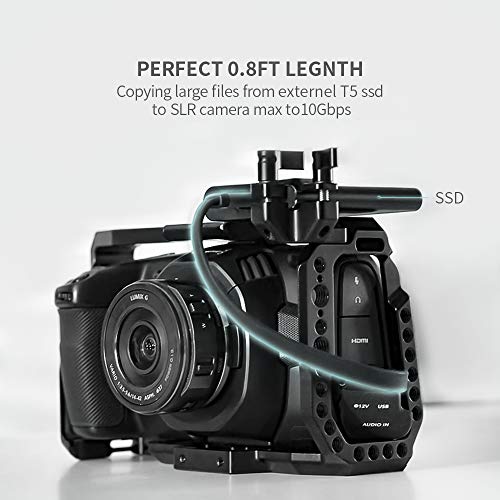 image for DockCase USB C to USB C Cable (0.72ft), 3.1 Gen 2 10Gbps 100W 4K Video