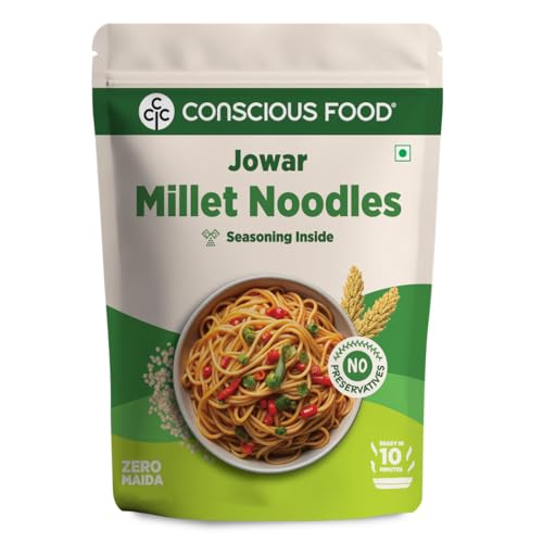 Image of Conscious Food Millet Noodles | 162g | No Preservatives| No Maida | No Msg | No Artificial Colors or Flavors, No Trans Fat & Cholesterol
