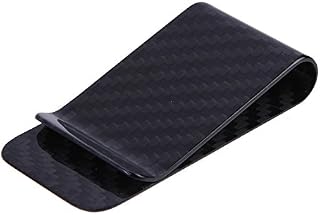 Anself Real Carbon Fiber Money Clip Business Card Credit Card Cash Wallet Polished and Matte for Options 1#