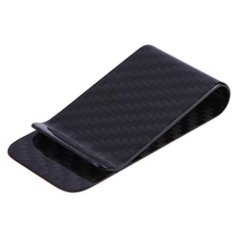 Anself Geldclip Geldklammer aus Echter Carbonfaser Visitenkarte Kreditkarte Geldscheine Brieftasche, Hochglanz und Matt zur Auswahl, 1# Cover