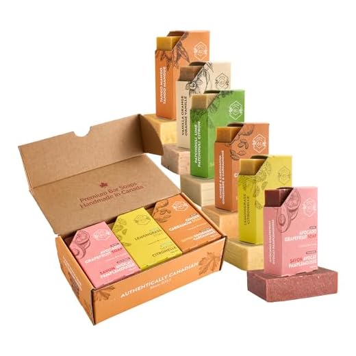 Crate 61 Organics, Handmade in Canada, Plant Based Cold Process Natural Bar Soap, With Premium Essential Oils, Dry Skin, Pack of 6 (Citrus)