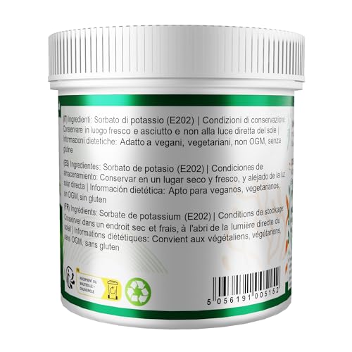 Special Ingredients Potassium Sorbate (Mould Inhibitor) 10kg Premium Quality, Non-GMO, Gluten Free – Recyclable Container