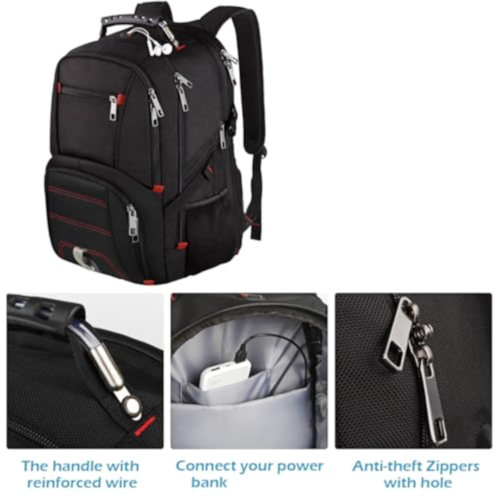 Extra Large Capacity Anti Theft Water-Resistant Backpack