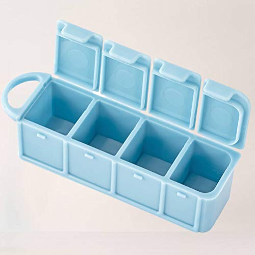 Organizador de comprimidos Healifty Pill Box para viagem (azul)