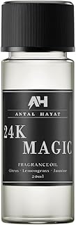 24K Scent Diffuser Oil 20mL - Inspired by Luxury Hotel W Hotels - Formulated with Bergamot, Lemon, Lemongrass, Magnolia, Jasmine, Lily, Koa Wood, Musk - Aromatherapy Home Fragrance