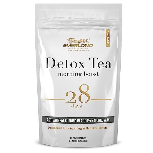 EVERLONG Morning Boost Tea 28 Day Ultimate Teatox - Boost Your Energy, Restore Your Body Natural Balance (28 Tea Bags)