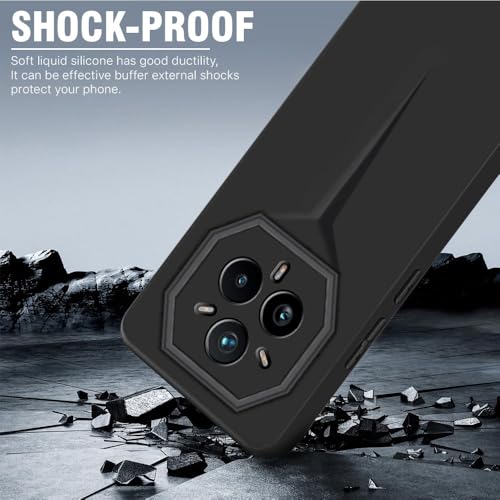 Image of WOW IMAGINE Slim Back Cover for Realme 14 Pro Plus 5G | Blade Series Ultra Thin Case with Lightweight Design | Camera Protection | Soft Matte Silicone Flexible Mobile Case - Black