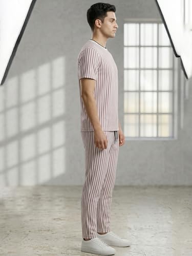 Image of Dollar Men Co-Ord Set | Polyester Trackpants + T-Shirt | Regular Fit, Quick Dry & Breathable | Gym, Casual & Sportswear | Pack of 1
