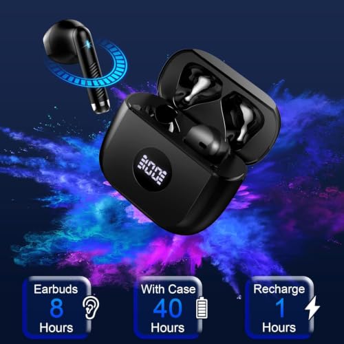 Image of Wireless Earbuds, Bluetooth 5.4 Ear Buds, 32 EQs via App, 6D Bass Stereo