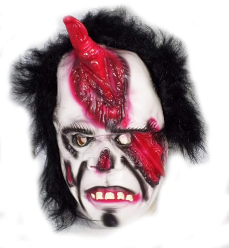 Image of brown leaf Fancy Horror Scary Face mask Full Head Cover Holi Halloween Costume Props Prank Fun Veil Spooky Mask