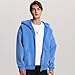 FAIABLE Mens Womens Double Zip Up Hoodie Oversized Acid Wash Hoodies Heavyweight Fleece Cotton Zipper Sweatshirt Vintage Y2k Full Zipup Jacket Couples Streetwear Bright Blue