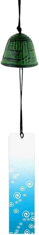2PCS Japanese Furin Wind Chimes – Cast Iron Temple Bell Style for Home Garden Zen Decor, Feng Shui Outdoor Hanging Ornament, Vintage-Style Bell Sound