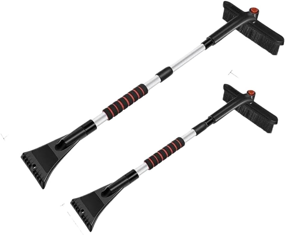 Winter Car Cleaner Extendable Snow Shovel Ice Scraper Brush Detachable Windshield Tool