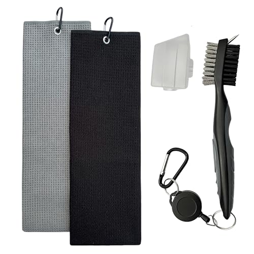 Serviettes de golf en microfibre et brosse pour un parcours impeccable