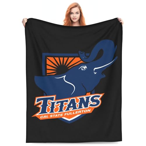 Cal State Fullerton Titans Multi-Size Ultra-Soft Flannel Fleece Blanket - Non-Sagging Velvet Blanket