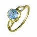 Produktbild Ivy Gems Halskette 9 kt Gelbgold Sky Blue Topaz und Diamant Nouveau Rose Ring