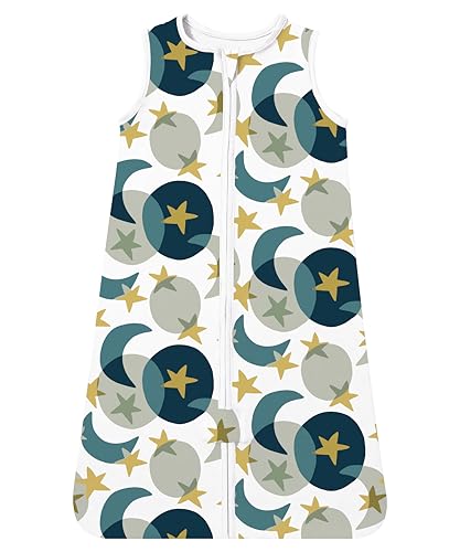 Image of TotAha Toddler Sleep Sack 2T-3T-4T, 0.5 TOG Summer Light Star Sleeping Sacks, Soft Wearable Blanket Baby Sleep Bag with 2-way Zipper, X-Large